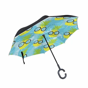 Creative Design Funny Pineapples Reverse Umbrella Drop Shipping Double Layer Umbrellas Open/Close In The Narrow Space Paraguas
Creative Design Funny Pineapples Reverse Umbrella Drop Shipping Double Layer Umbrellas Open/Close In The Narrow Space Paraguas