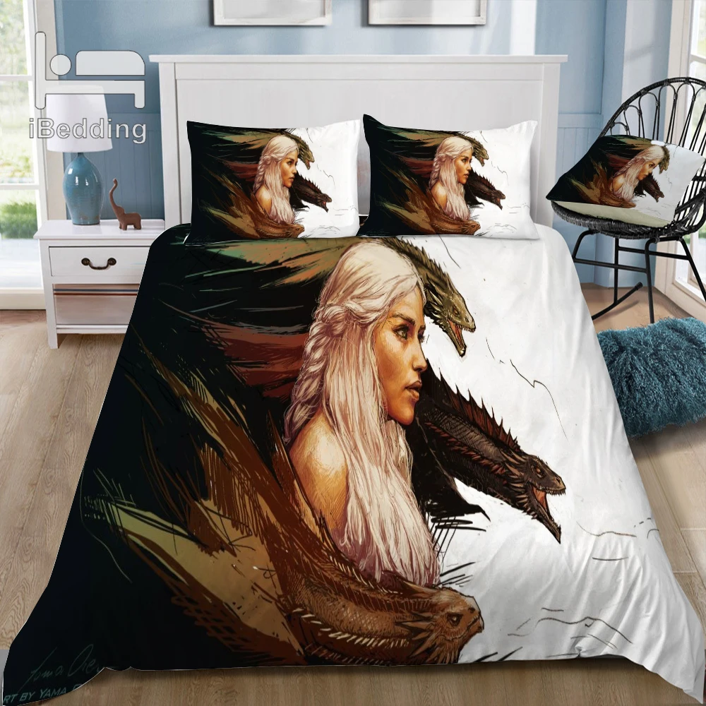 New Game of Thrones Dragon 3D Bedding Set Printed Duvet Cover Set Twin Full Queen King Size Dropshipping
New Game of Thrones Dragon 3D Bedding Set Printed Duvet Cover Set Twin Full Queen King Size Dropshipping