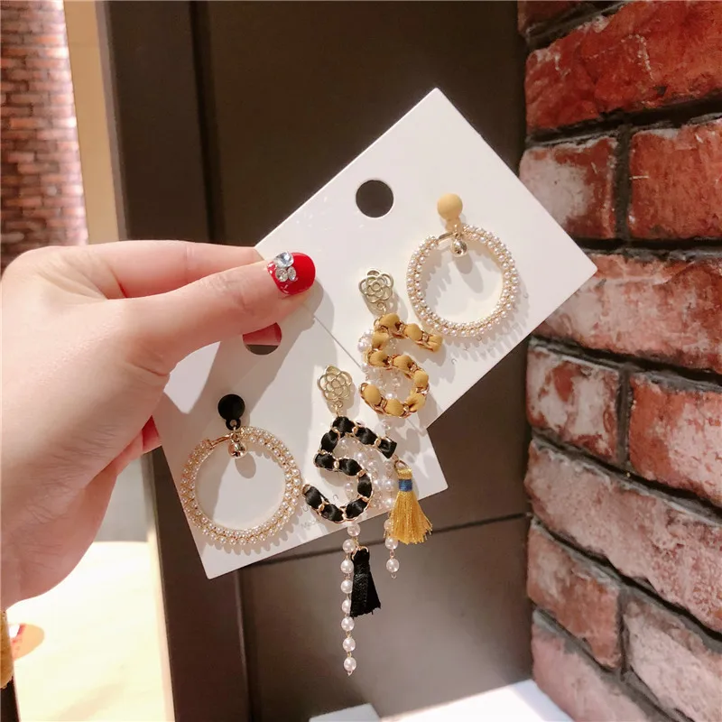 Korea Handmade Number 5 Tassel Asymmetry Pearl Women Drop Earrings Bangle Earrings Fashion Jewelry Accessories-QQD5
Korea Handmade Number 5 Tassel Asymmetry Pearl Women Drop Earrings Bangle Earrings Fashion Jewelry Accessories-QQD5