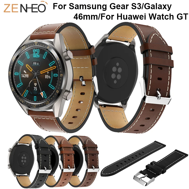 Leisure Leather Watch strap for Samsung Gear S3 Frontier Classic wristband Replacement For Huawei Watch GT watches belt Bracelet
Leisure Leather Watch strap for Samsung Gear S3 Frontier Classic wristband Replacement For Huawei Watch GT watches belt Bracelet