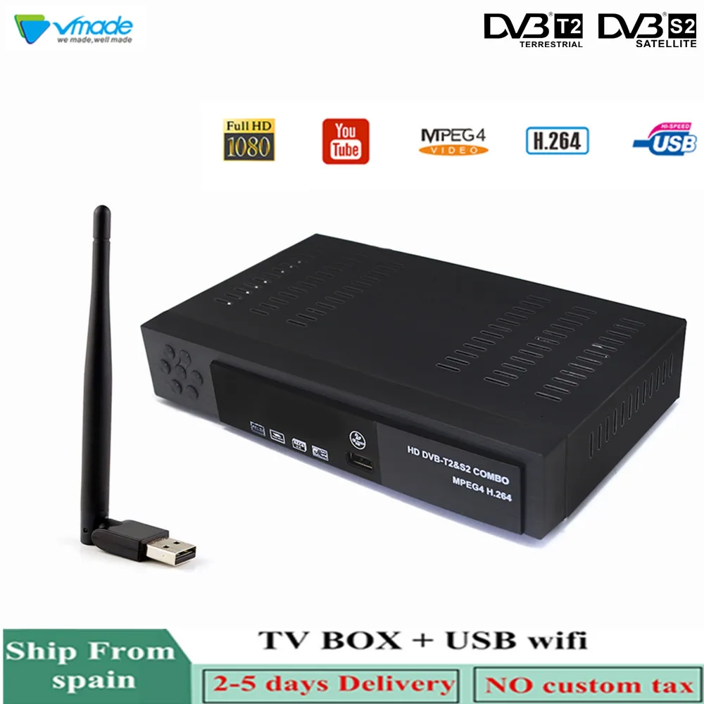 Vmade DVB-T2 Full HD 1080P Digital Terrestrial TV Receiver DVB-S2 Satellite Receptor Combo H.264 + WIFI Support AC3 Cccam IPTV
Vmade DVB-T2 Full HD 1080P Digital Terrestrial TV Receiver DVB-S2 Satellite Receptor Combo H.264 + WIFI Support AC3 Cccam IPTV