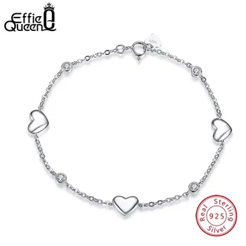 Effie Queen New Real 925 Sterling Silver Charm Bracelets for Women Fashion Heart Bracelet Wedding Party Jewelry Girls Gift BB02
Effie Queen New Real 925 Sterling Silver Charm Bracelets for Women Fashion Heart Bracelet Wedding Party Jewelry Girls Gift BB02