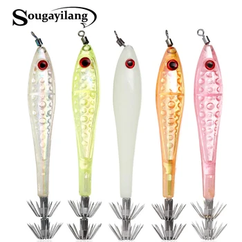 Sougayilang 5Pcs Squid Hooks Fishing Lure Umbrella Wood Shrimp Sea Fishing Artificial Cuttlefish Sleeve Jig Hard Bait Pesca
Sougayilang 5Pcs Squid Hooks Fishing Lure Umbrella Wood Shrimp Sea Fishing Artificial Cuttlefish Sleeve Jig Hard Bait Pesca