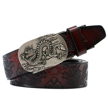 High-end Leisure Youth Men Belt Shuanglong Opera Pearl Pattern Automatic Buckle Leather Youth Cowhide Belt Luxury Punk Cinto
High-end Leisure Youth Men Belt Shuanglong Opera Pearl Pattern Automatic Buckle Leather Youth Cowhide Belt Luxury Punk Cinto