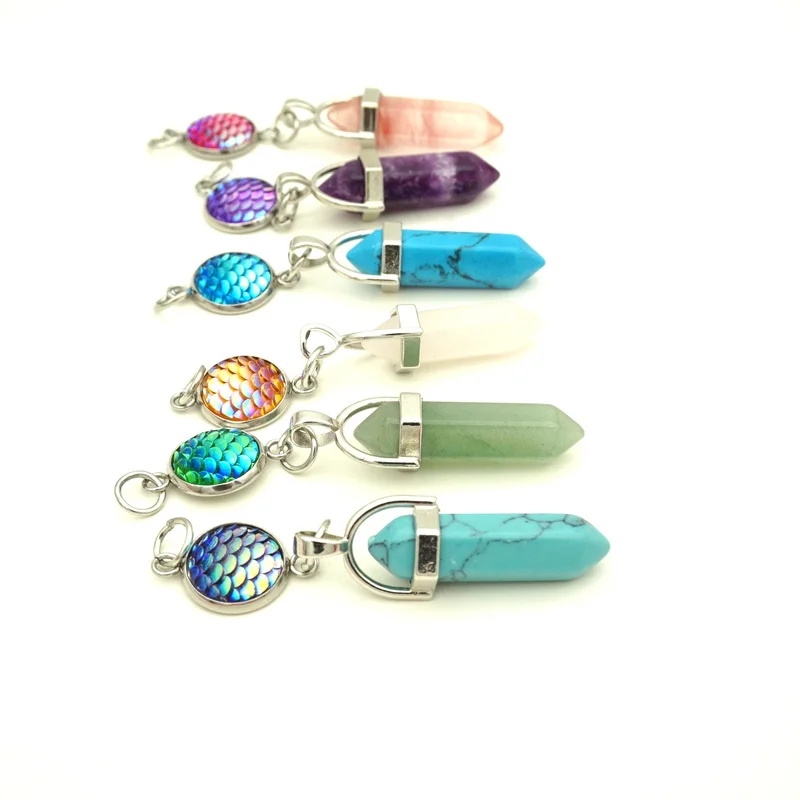 Mermaid Scales Drusy Fish Scale Pendat Druzy Crystal Hexagonal Prism Natural Stone Pendant fit DIY Necklace Earrings Jewelry
Mermaid Scales Drusy Fish Scale Pendat Druzy Crystal Hexagonal Prism Natural Stone Pendant fit DIY Necklace Earrings Jewelry