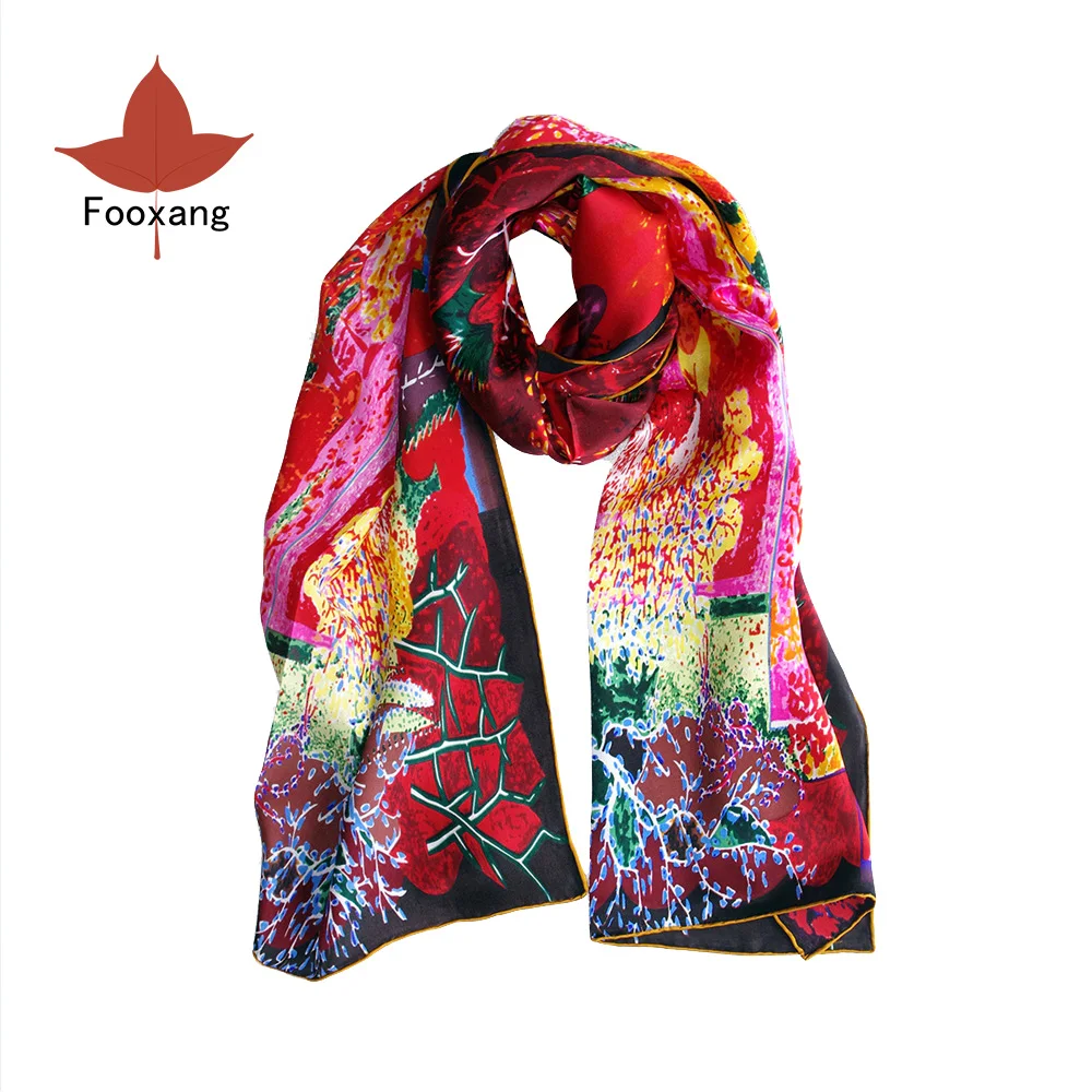 Fooxang 100% Silk Scarf Women Long Silk Scarves & Wraps Soft Touch Neckerchief Flow Chardonnay Prints Girl's Necktie
Fooxang 100% Silk Scarf Women Long Silk Scarves & Wraps Soft Touch Neckerchief Flow Chardonnay Prints Girl's Necktie
