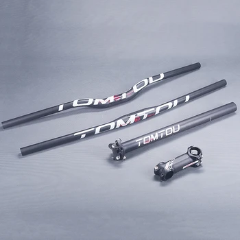 TOMTOU 3K Matte Carbon Fibre Bicycle Handlebar sets Handlebar Stem Seatpost Mountain Bikes Parts White - TW2T56
TOMTOU 3K Matte Carbon Fibre Bicycle Handlebar sets Handlebar Stem Seatpost Mountain Bikes Parts White - TW2T56