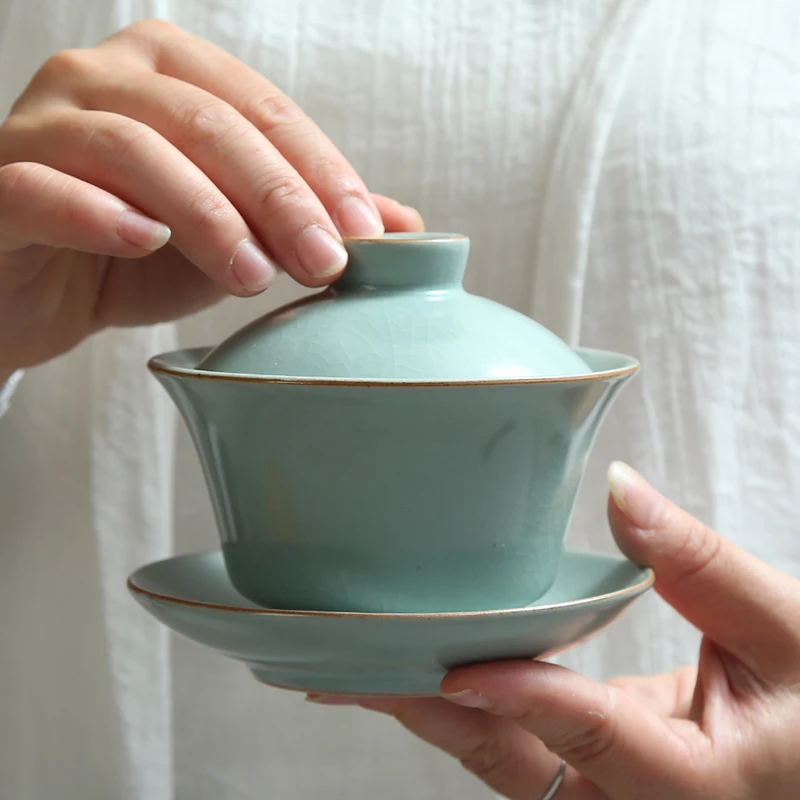 260ml crackle glaze porcelain gaiwan Chinese cup bowl service ceramic tureen covered bowls with cup saucer lid china tea bowl
260ml crackle glaze porcelain gaiwan Chinese cup bowl service ceramic tureen covered bowls with cup saucer lid china tea bowl