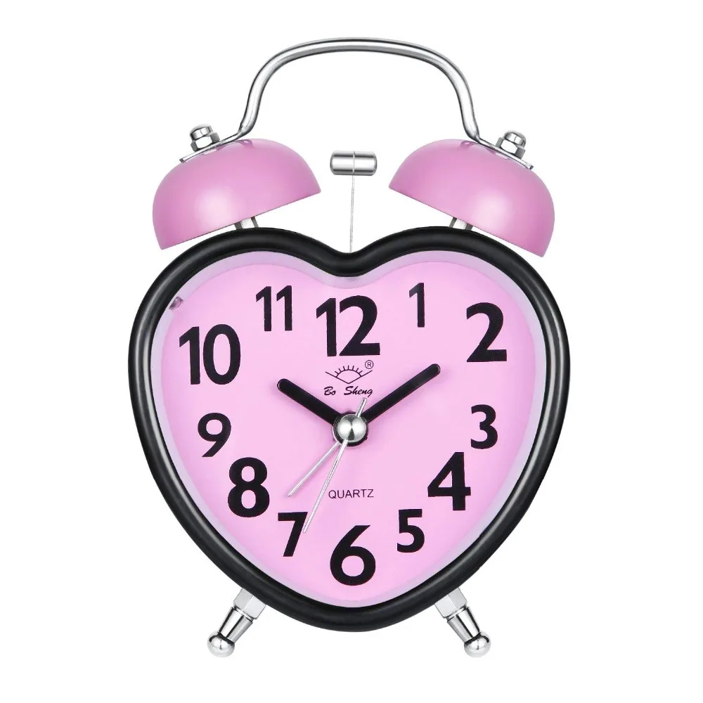 

Alarm Clock for Kids Silent Desk Travel Clock No Ticking Twin Bell Alarm Clock with Nightlight for Girls Bedrooms