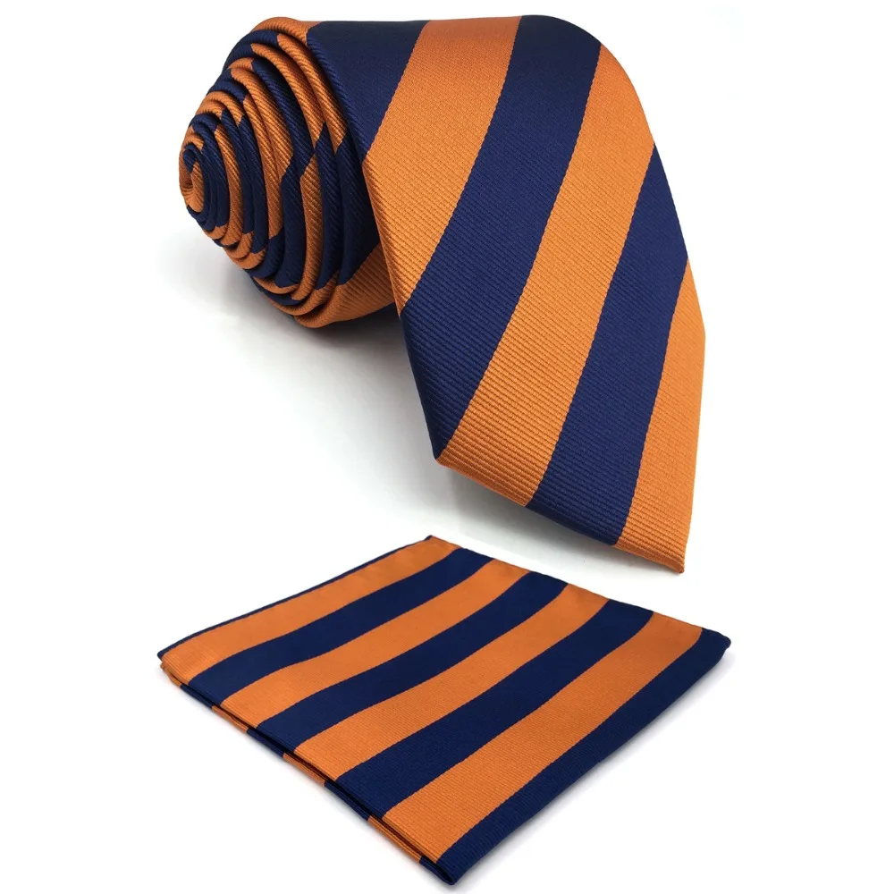 E27 Blue Orange Striped Mens Ties Wedding Silk Ties for Men Bow Tie Pocket Square Set
E27 Blue Orange Striped Mens Ties Wedding Silk Ties for Men Bow Tie Pocket Square Set