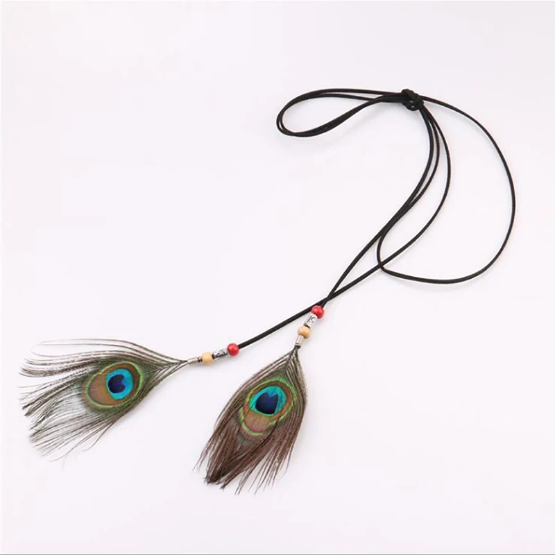 Fashion Female Popular Hair Rope Long Hand-woven Thin Belt Hair Band Peacock Feather Hair Rope Modern Minimalist
Fashion Female Popular Hair Rope Long Hand-woven Thin Belt Hair Band Peacock Feather Hair Rope Modern Minimalist