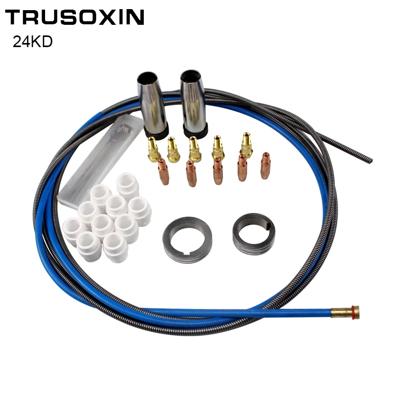 24pcs 24KD Binzel Torch/Gun Consumables Electrode and Shield Cups and Link Rod Tips Wire Feeder Wheel Wire Feed Tube Needles
24pcs 24KD Binzel Torch/Gun Consumables Electrode and Shield Cups and Link Rod Tips Wire Feeder Wheel Wire Feed Tube Needles