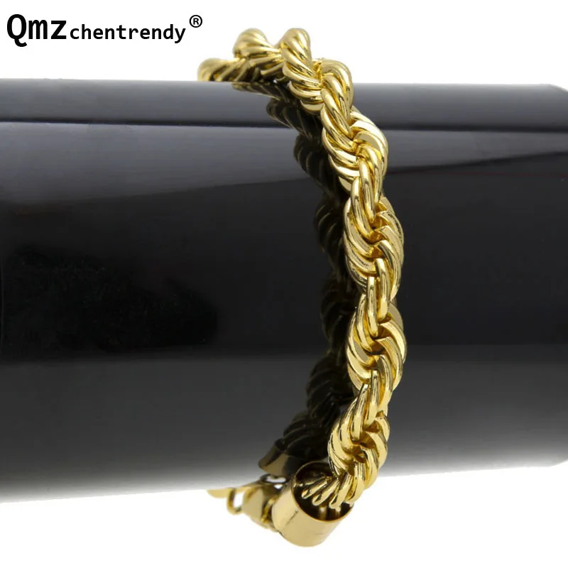 10mm 6mm High Quality Gold Plating Twist Rope Twist Chain Link Bracelets Bangle For Women Men Gold Fashion Rope Chain Jewelry
10mm 6mm High Quality Gold Plating Twist Rope Twist Chain Link Bracelets Bangle For Women Men Gold Fashion Rope Chain Jewelry