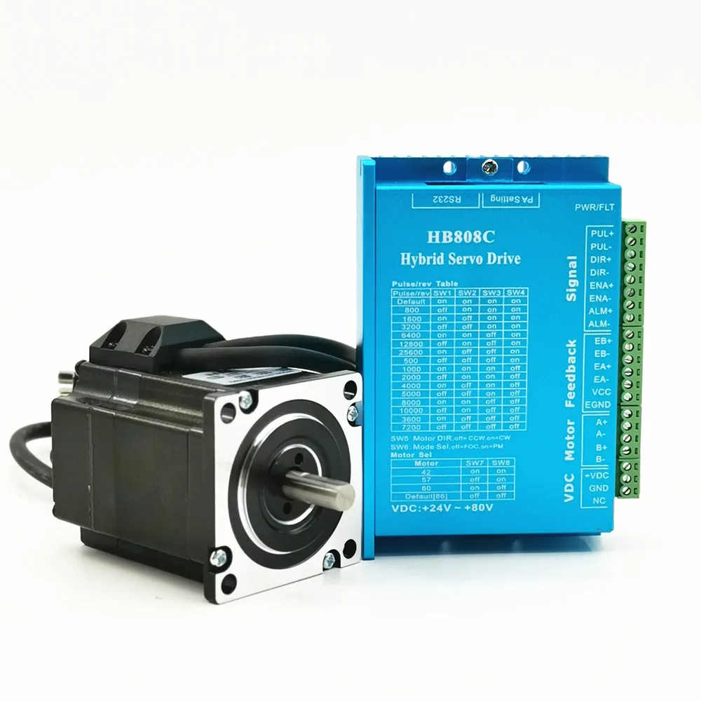 

High Speed CNC Nema 23 1.5N.m Closed Loop Stepper Motor Kit Hybird Servo Driver and 3A 57 2 Phase 74mm DC Stepping Motor