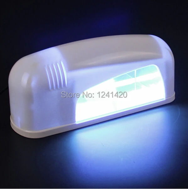 

1Pcs Freeship White 9W drying polish manicure kit unha nail art uv led lamp gel curing light nail dryer tools+EU/US plug