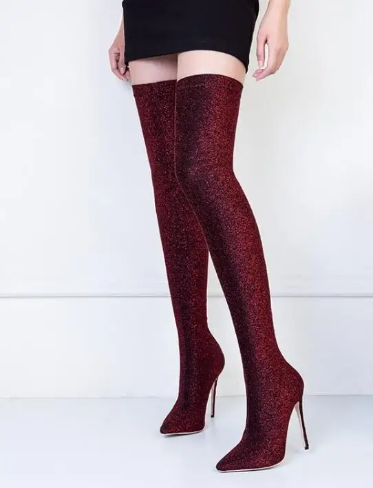 Hot New Fashion All Kinds of Colors Stretch Fabric Over-the-Knee Shoe Pointed Toe Women's Shoes Thin Heels Sexy Women's Boots
Hot New Fashion All Kinds of Colors Stretch Fabric Over-the-Knee Shoe Pointed Toe Women's Shoes Thin Heels Sexy Women's Boots