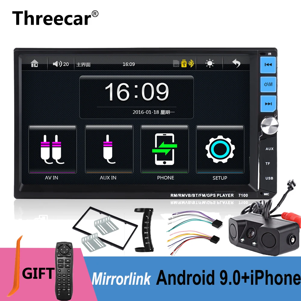 2din car radio multimedia player 7 inch Touch mirrorlink Android 9 MP5 Player Autoradio Bluetooth Rear View Camera tape recorder 
2din car radio multimedia player 7 inch Touch mirrorlink Android 9 MP5 Player Autoradio Bluetooth Rear View Camera tape recorder