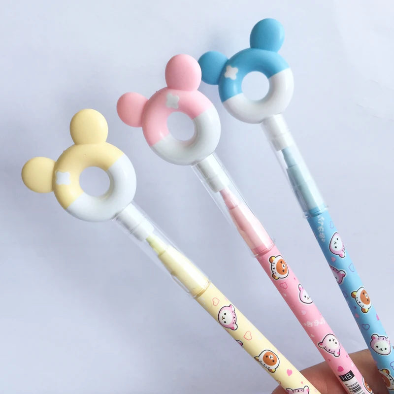 10pcs/lot Sweet Mickey Ear Donut Rilakkuma Push Leads Pencil School Office Supply Student Stationery Drawing Writing Pencils
10pcs/lot Sweet Mickey Ear Donut Rilakkuma Push Leads Pencil School Office Supply Student Stationery Drawing Writing Pencils