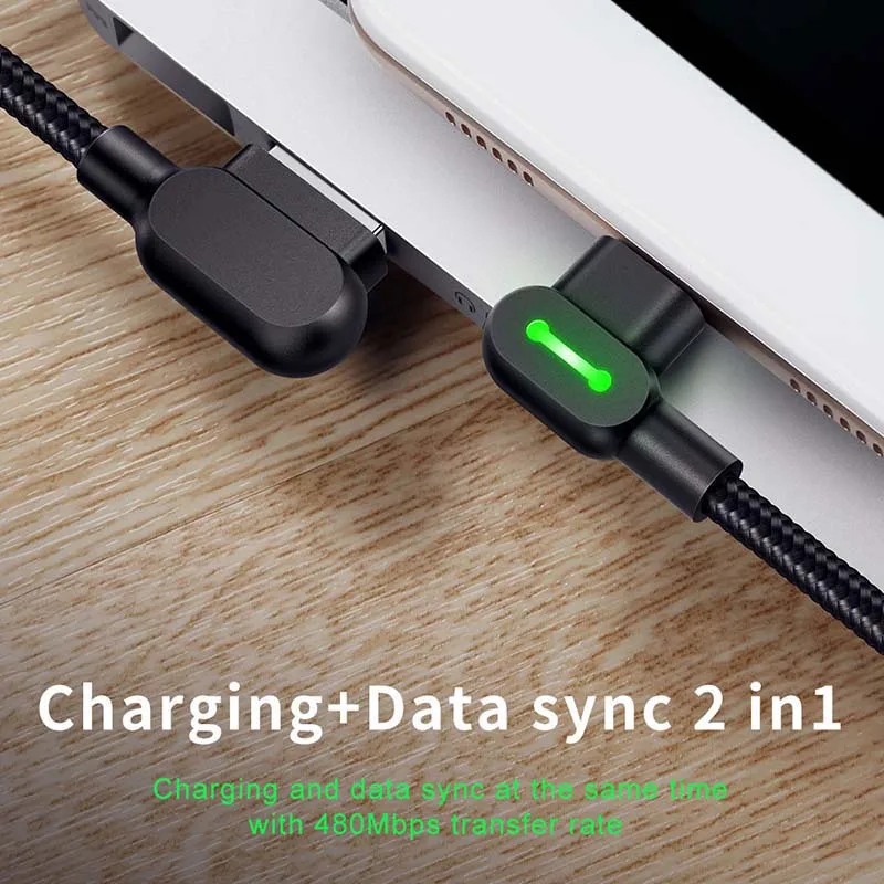 USB 3.1 Fast Charger Cable Right Angle 90 Degree Data Sync Cable with Light SL@88
USB 3.1 Fast Charger Cable Right Angle 90 Degree Data Sync Cable with Light SL@88