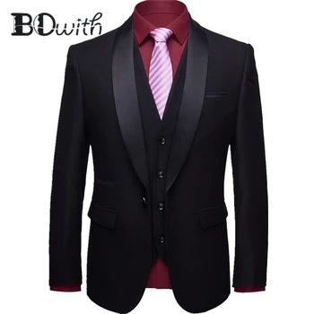 Newest Black Men Suit Shawl Collar One Button Slim Fit 3 Pieces(Jacket+Vest+Pants) for Wedding Tuxedos Formal Suits
Newest Black Men Suit Shawl Collar One Button Slim Fit 3 Pieces(Jacket+Vest+Pants) for Wedding Tuxedos Formal Suits