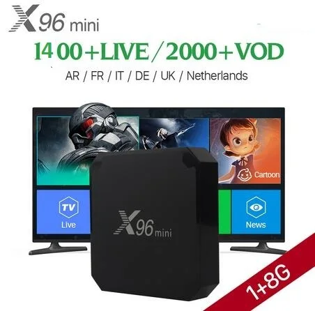 X96 mini Arabic Android IPTV Box 1GB 8GB Amlogic S905W Smart TV Box Wifi QHDTV IPTV Subscription Italia Europe French IPTV Box
X96 mini Arabic Android IPTV Box 1GB 8GB Amlogic S905W Smart TV Box Wifi QHDTV IPTV Subscription Italia Europe French IPTV Box