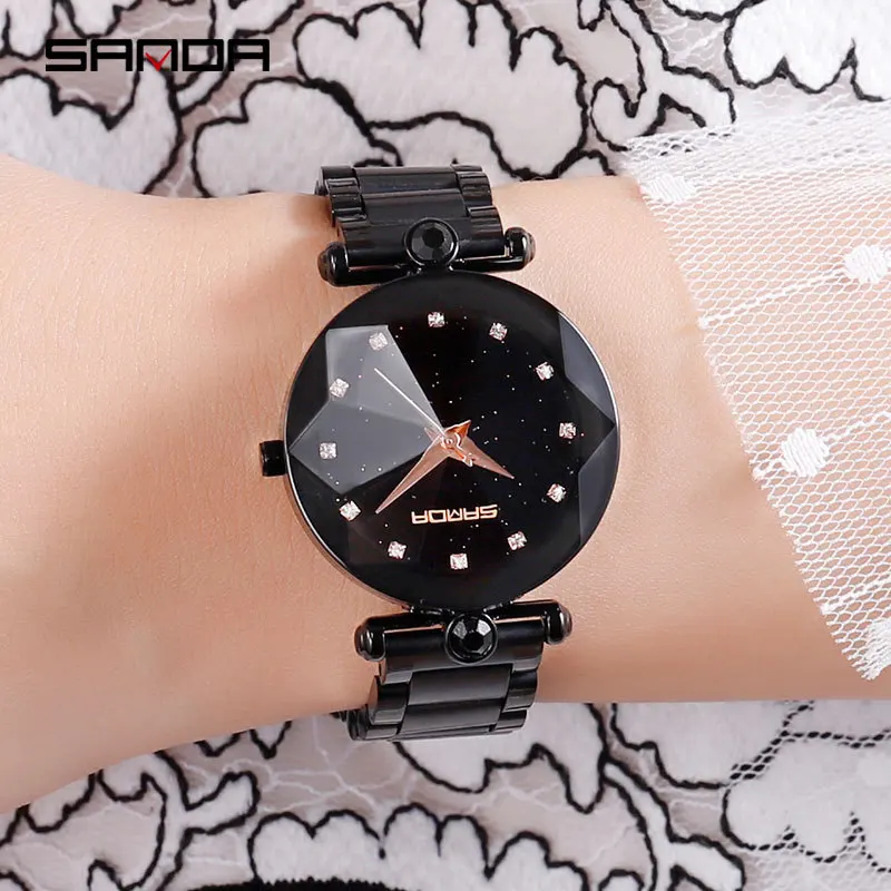 Diamond Cut Lens Lady Watch Diamond Quartz Watches Woman Dress Watch 2018 New Top Brand Luxury Female Clock Hot Relogio Feminino