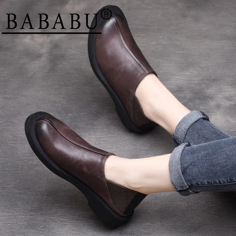 2019 spring new national style retro leather flat set foot low heel single shoes British wind elastic women's shoes
2019 spring new national style retro leather flat set foot low heel single shoes British wind elastic women's shoes
