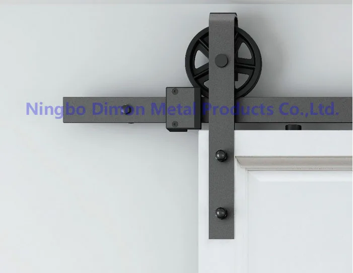 Image Dimon customized sliding door hardware wood barn door hardware hanging wheel America style sliding door hardware DM SDU 7210