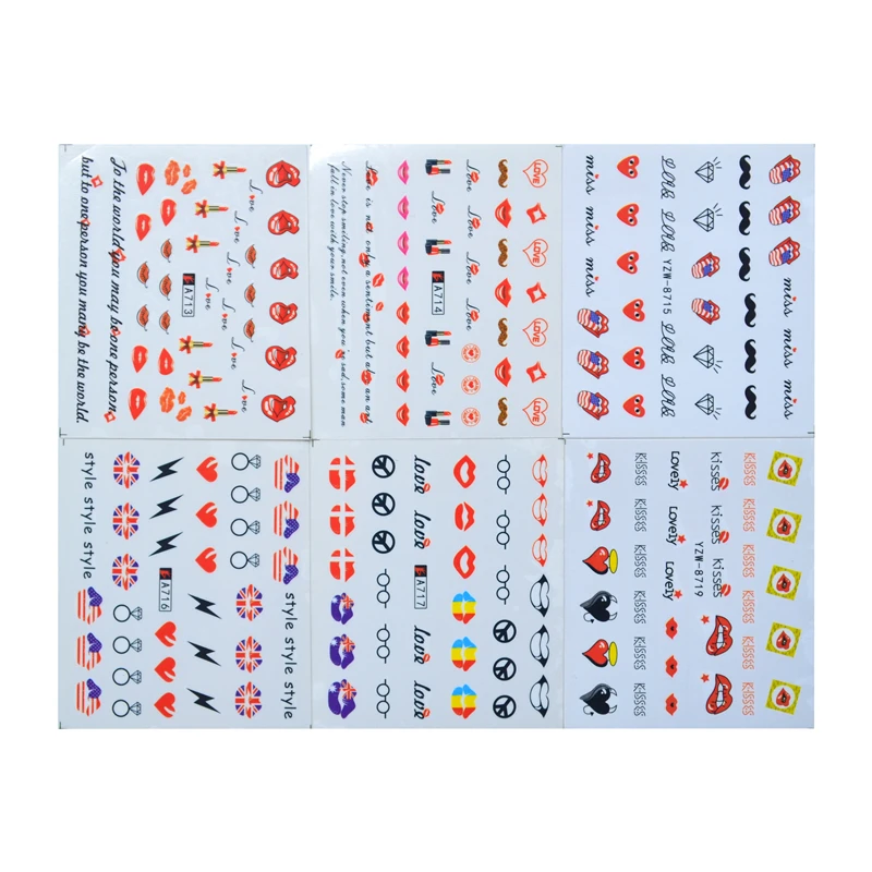 YWK 37 Sheets 2019 New Arrivals DIY Decals Feather Beard Lips Design Nails Art Water Transfer Printing Stickers For Nails Salon
YWK 37 Sheets 2019 New Arrivals DIY Decals Feather Beard Lips Design Nails Art Water Transfer Printing Stickers For Nails Salon