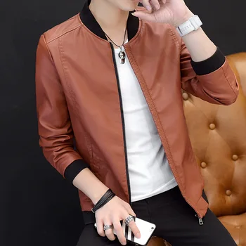 The new 3018 baseball lead locomotive leather jacket cultivate one's morality short fashion pure color leather
The new 3018 baseball lead locomotive leather jacket cultivate one's morality short fashion pure color leather