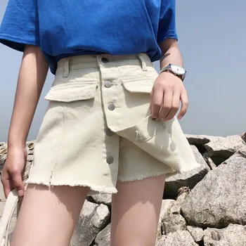 Women Shorts 2019 New Solid Color Single-Breasted Fake Two-Piece Denim Shorts Loose Wild High Waist Was Thin Denim Shorts TTT145
Women Shorts 2019 New Solid Color Single-Breasted Fake Two-Piece Denim Shorts Loose Wild High Waist Was Thin Denim Shorts TTT145
