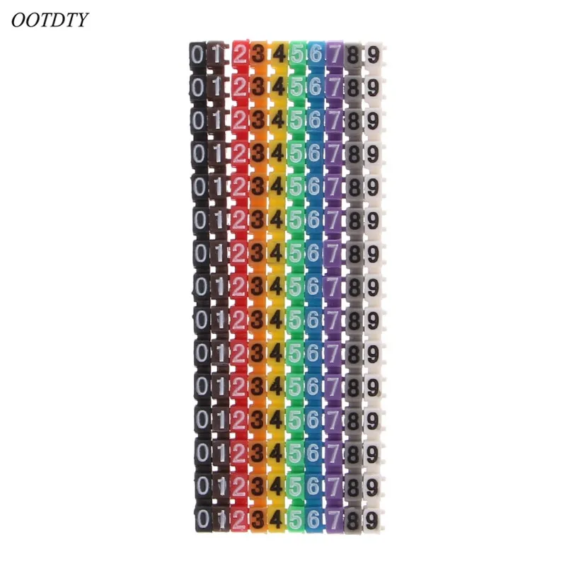 OOTDTY 150 Pcs Cable Markers Colourful C-Type Marker Number Tag Label For 2-3mm Wire
OOTDTY 150 Pcs Cable Markers Colourful C-Type Marker Number Tag Label For 2-3mm Wire