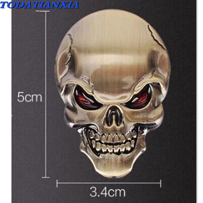 3D Metal Skull Car Sticker Logo Emblem Badge for golf mk4 audi a5 chevrolet cruze ford mercedes w124 vw t5 w203 citroen saxo
3D Metal Skull Car Sticker Logo Emblem Badge for golf mk4 audi a5 chevrolet cruze ford mercedes w124 vw t5 w203 citroen saxo