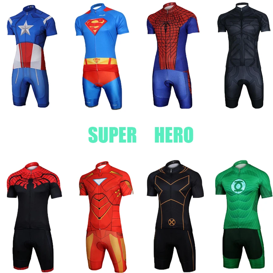 Super hero Men's cycling jersey set Pro gel bike clothing triathlon skinsuit bicycle clothes male maillot suit kit dress wear
Super hero Men's cycling jersey set Pro gel bike clothing triathlon skinsuit bicycle clothes male maillot suit kit dress wear
