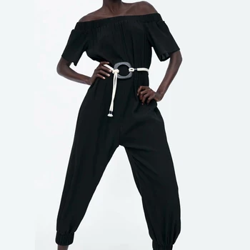 2019 summer women's za clothing bleted jumpsuits & romper black off shoulder causal jumpsuits for girls S M L
2019 summer women's za clothing bleted jumpsuits & romper black off shoulder causal jumpsuits for girls S M L