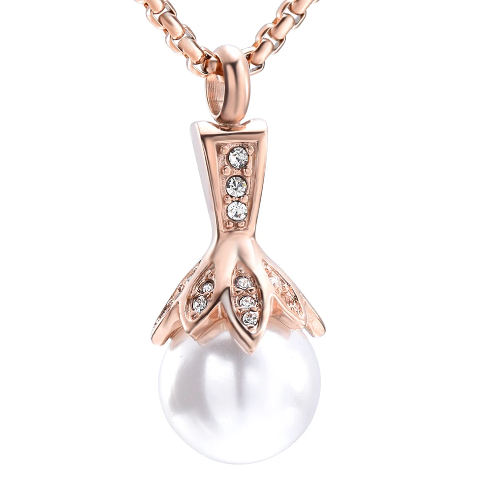 Hold Big Pearl Cremation Urn Necklace Stainless Steel Women Keepsake Ashes Locket Pendant with Silver& Gold color Crystal Flower
Hold Big Pearl Cremation Urn Necklace Stainless Steel Women Keepsake Ashes Locket Pendant with Silver& Gold color Crystal Flower