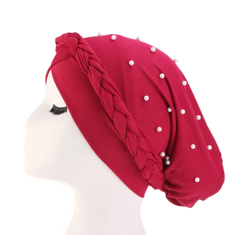 2019 Fashion Pearls Beaded Party Turban Cap Women Hair Loss Headwraps Muslim Turbante Elegant Hair Accessories
2019 Fashion Pearls Beaded Party Turban Cap Women Hair Loss Headwraps Muslim Turbante Elegant Hair Accessories