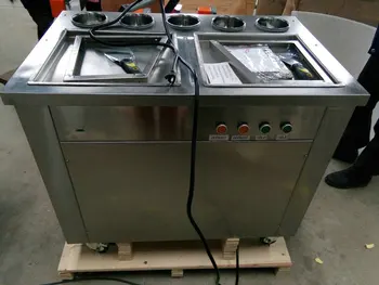 hot sell 220v/110v double square pan fried ice cream machine 1060w ice cream roll machine r22/r410a fry ice pan machine
hot sell 220v/110v double square pan fried ice cream machine 1060w ice cream roll machine r22/r410a fry ice pan machine