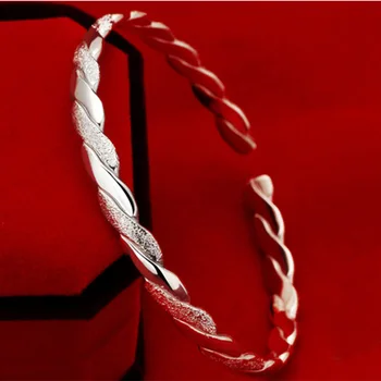 925 Sterling Silver Romantic Lovely Fashion Female Handmade Jewelry Lovely Interweave Bracelet
925 Sterling Silver Romantic Lovely Fashion Female Handmade Jewelry Lovely Interweave Bracelet
