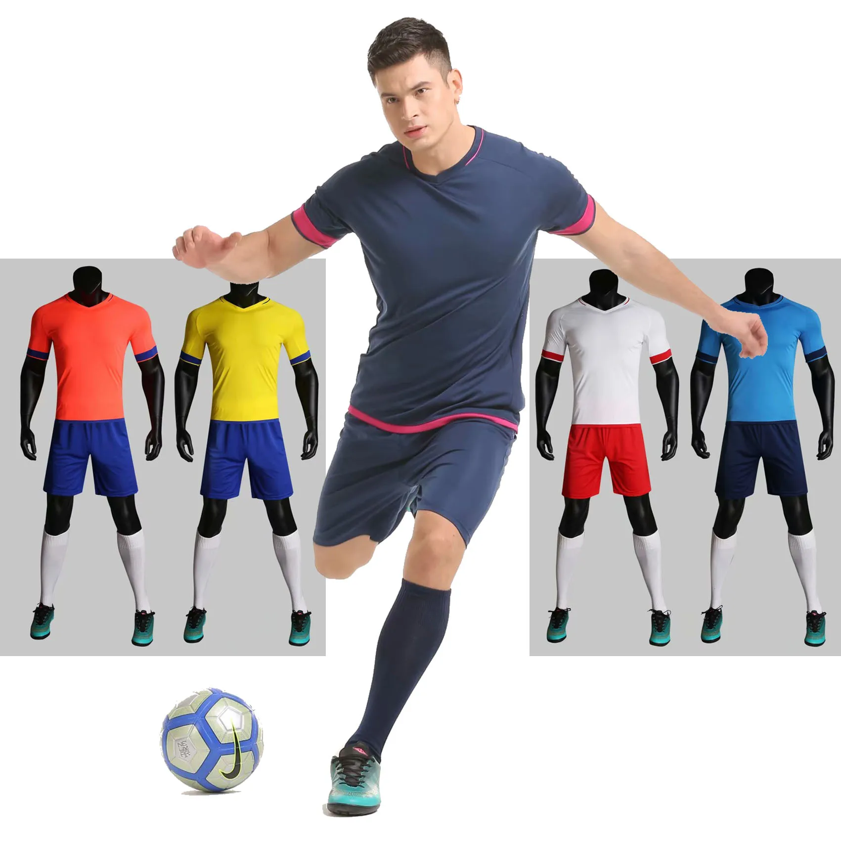 Custom soccer jerseys personalize football shirt plain soccer set amateur team DIY kit Embroidery logo custimize Uniforms DIY
Custom soccer jerseys personalize football shirt plain soccer set amateur team DIY kit Embroidery logo custimize Uniforms DIY