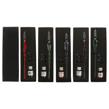 1Set Luminous Glass Dip Fountain Pen Signature Ink Business Gift Office Supplies Calligraphy New Pen
1Set Luminous Glass Dip Fountain Pen Signature Ink Business Gift Office Supplies Calligraphy New Pen