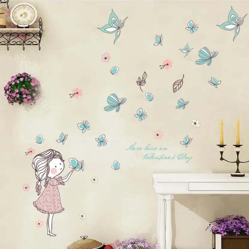 Diy Lovely Baby Girl Bedroom Decor Wall Stickers Cute Cartoon Butterfly Flying Home Children Rooms Naklejki Dekoracyjne XN194
Diy Lovely Baby Girl Bedroom Decor Wall Stickers Cute Cartoon Butterfly Flying Home Children Rooms Naklejki Dekoracyjne XN194