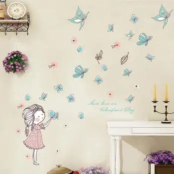 Diy Lovely Baby Girl Bedroom Decor Wall Stickers Cute Cartoon Butterfly Flying Home Children Rooms Naklejki Dekoracyjne XN194
Diy Lovely Baby Girl Bedroom Decor Wall Stickers Cute Cartoon Butterfly Flying Home Children Rooms Naklejki Dekoracyjne XN194
