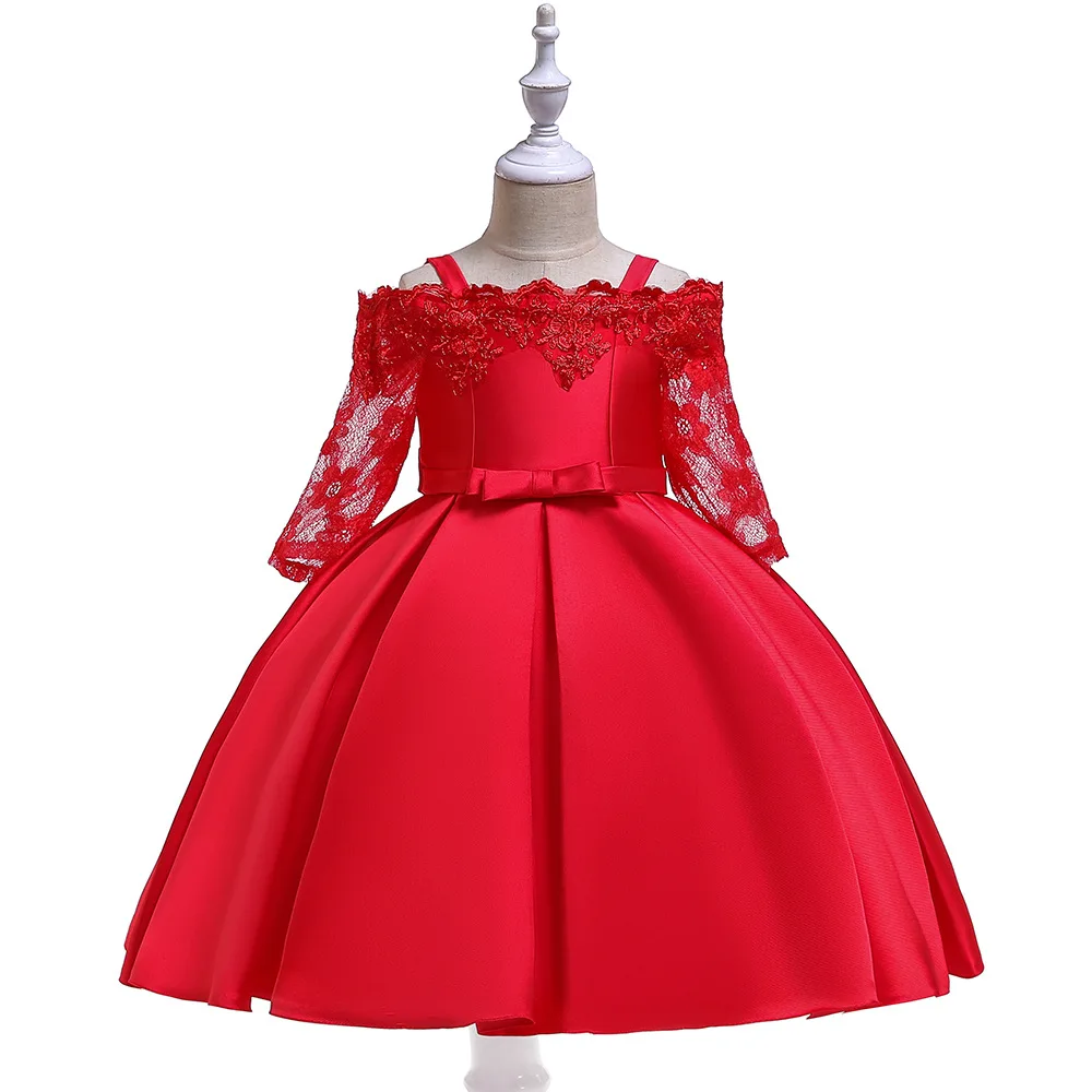 Off the Shoulder Lace Long Sleeves Satin Flower Girl Dresses For Wedding Red First Communion dresses Prom Evening Gowns
Off the Shoulder Lace Long Sleeves Satin Flower Girl Dresses For Wedding Red First Communion dresses Prom Evening Gowns