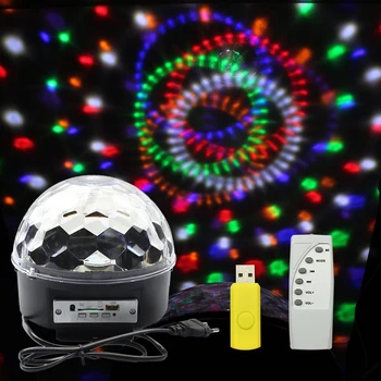 Mini stage light Crystal Magic Ball 6W RGB LED Disco ball magic effect light With Remote Controller for birthday,Party,Club
Mini stage light Crystal Magic Ball 6W RGB LED Disco ball magic effect light With Remote Controller for birthday,Party,Club