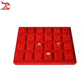 High Quality Portable Red Velvet Ring Jewelry Display Stand Earring Stud Holder 24Pcs Ring Sheet Case Tray 35*24*4CM
High Quality Portable Red Velvet Ring Jewelry Display Stand Earring Stud Holder 24Pcs Ring Sheet Case Tray 35*24*4CM