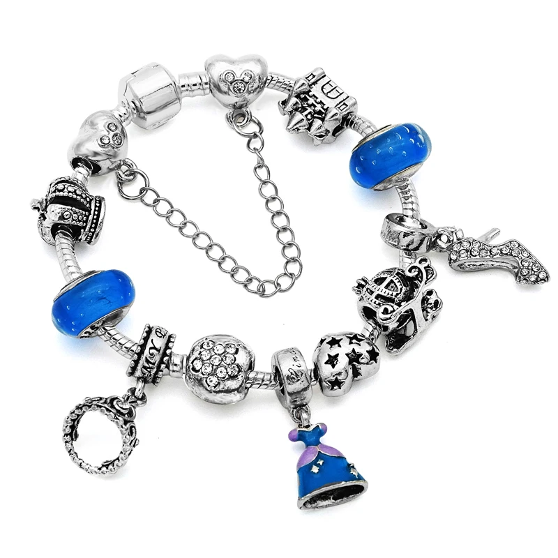 New 2019 Original Design Cinderella Dress Charm Bracelets For Women Blue Crystal Beads Fit Pan Bracelets & Bangles
New 2019 Original Design Cinderella Dress Charm Bracelets For Women Blue Crystal Beads Fit Pan Bracelets & Bangles