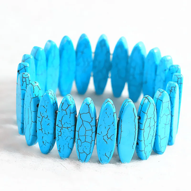 Vintage Bohemia Style blue calaite Turquoises Strand Bracelets & Bangles for Women
Vintage Bohemia Style blue calaite Turquoises Strand Bracelets & Bangles for Women