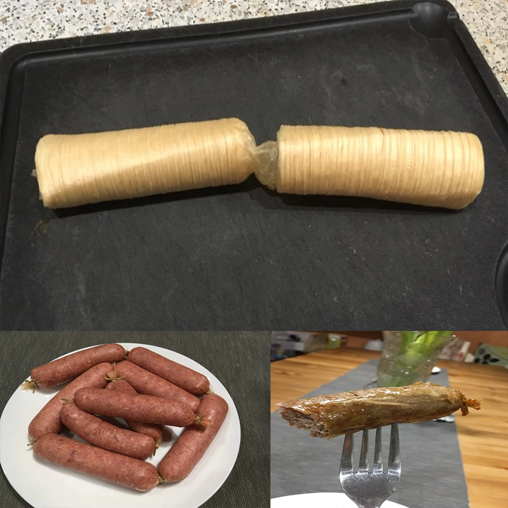 

15m*45mm Sausage Packaging Tools Guts Casing for Sausage Maker Machine Hot Dog Hamburger Cooking Tools Inedible Casings