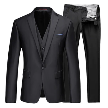 (Front + pants + vest) high-end fashion suit men's glossy face groom groom wedding suit large size casual business suit men
(Front + pants + vest) high-end fashion suit men's glossy face groom groom wedding suit large size casual business suit men